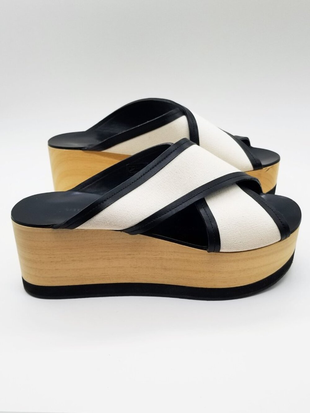 Isabel Marant Zerry Wooden Wedge Platform Wedge Sandals Ecru EUR 40, US 10 $550